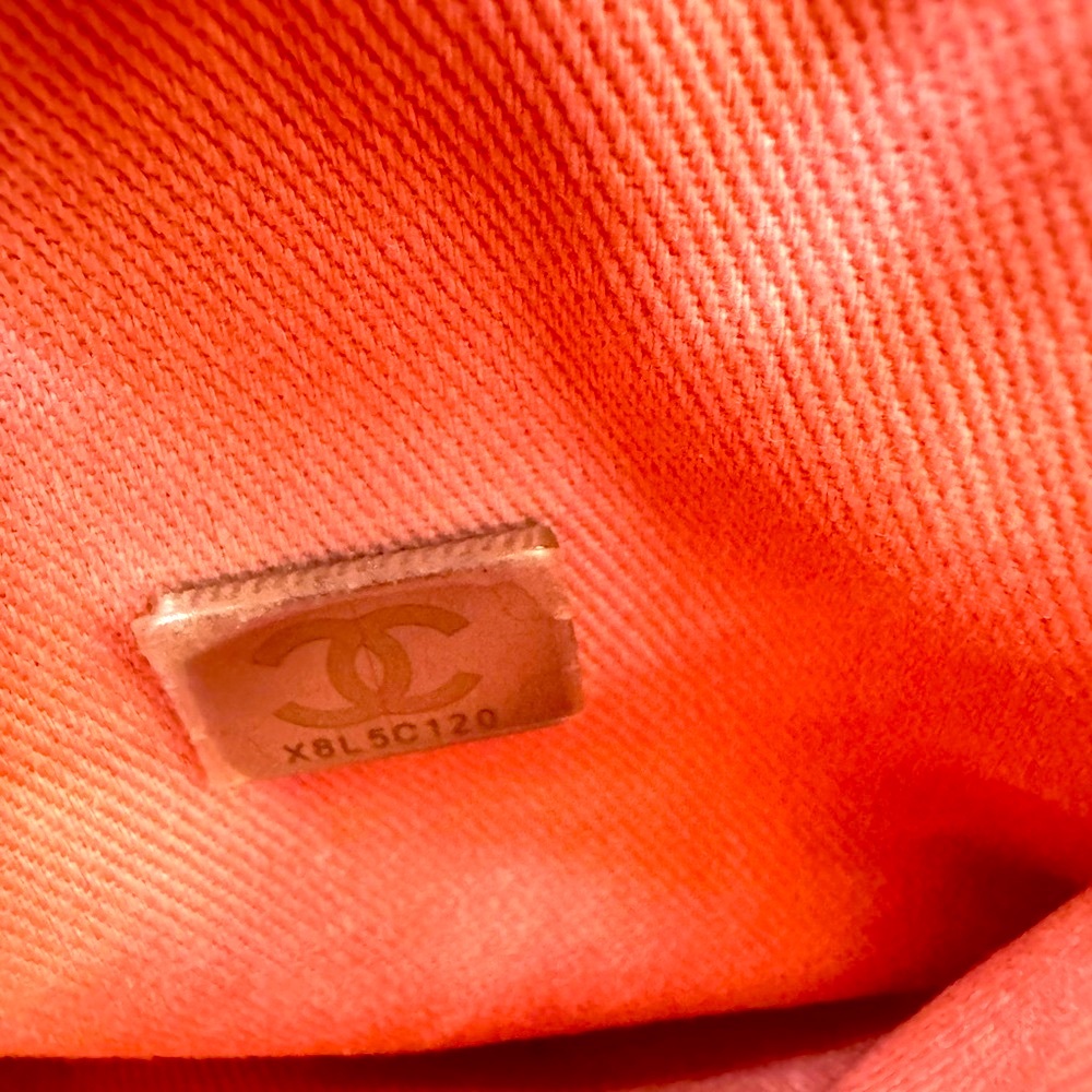 Chanel Pink Deauville Tote with Silver Chain Handles - Picture 5 of 5
